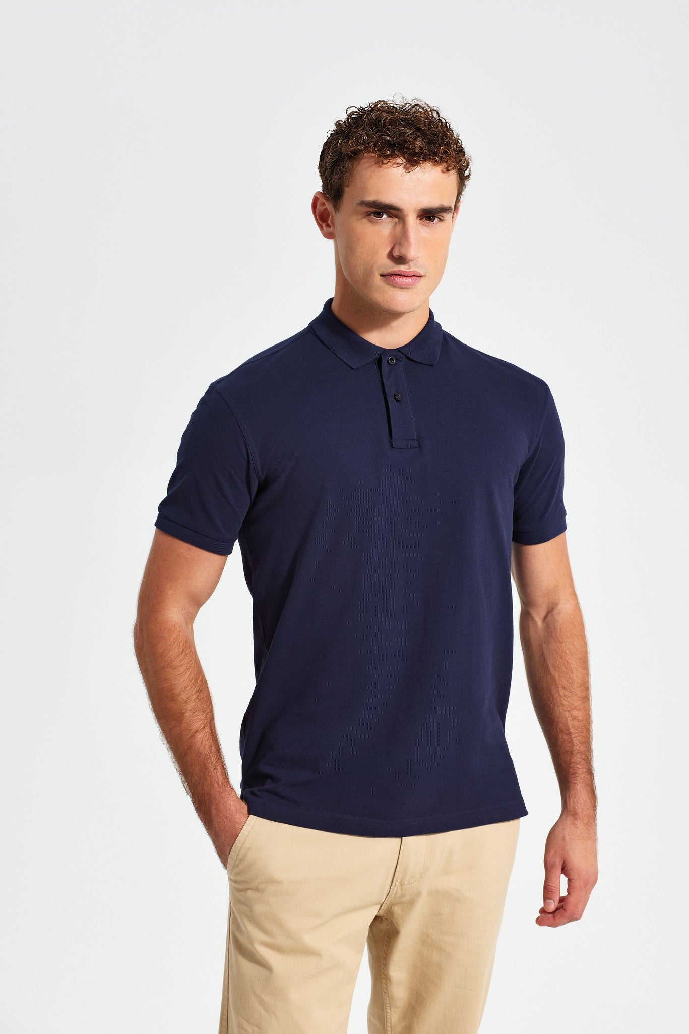 Asquith & Fox Men's Classic fit polo - Milk Chocolate