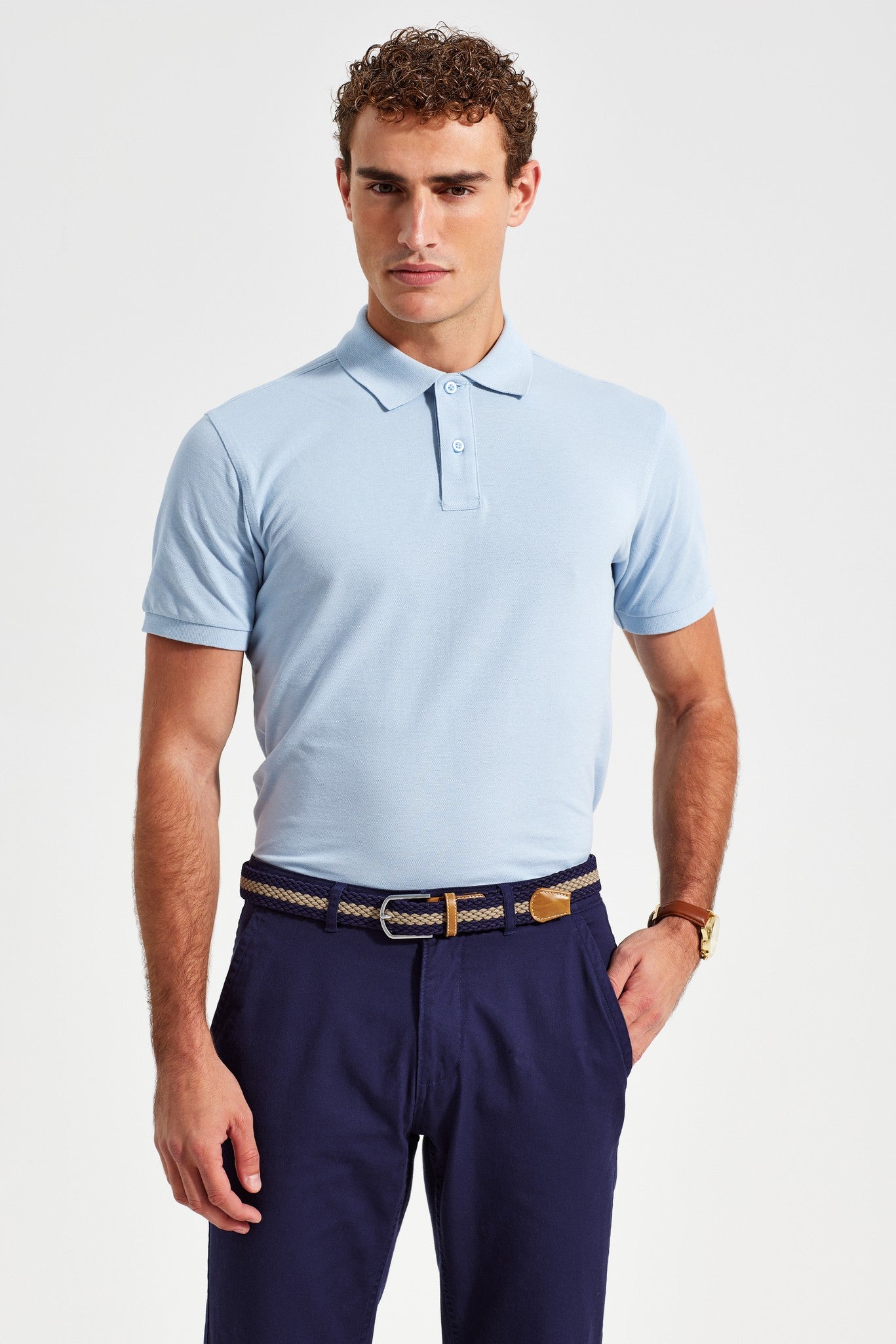 Asquith & Fox Men's Classic fit polo - Sapphire