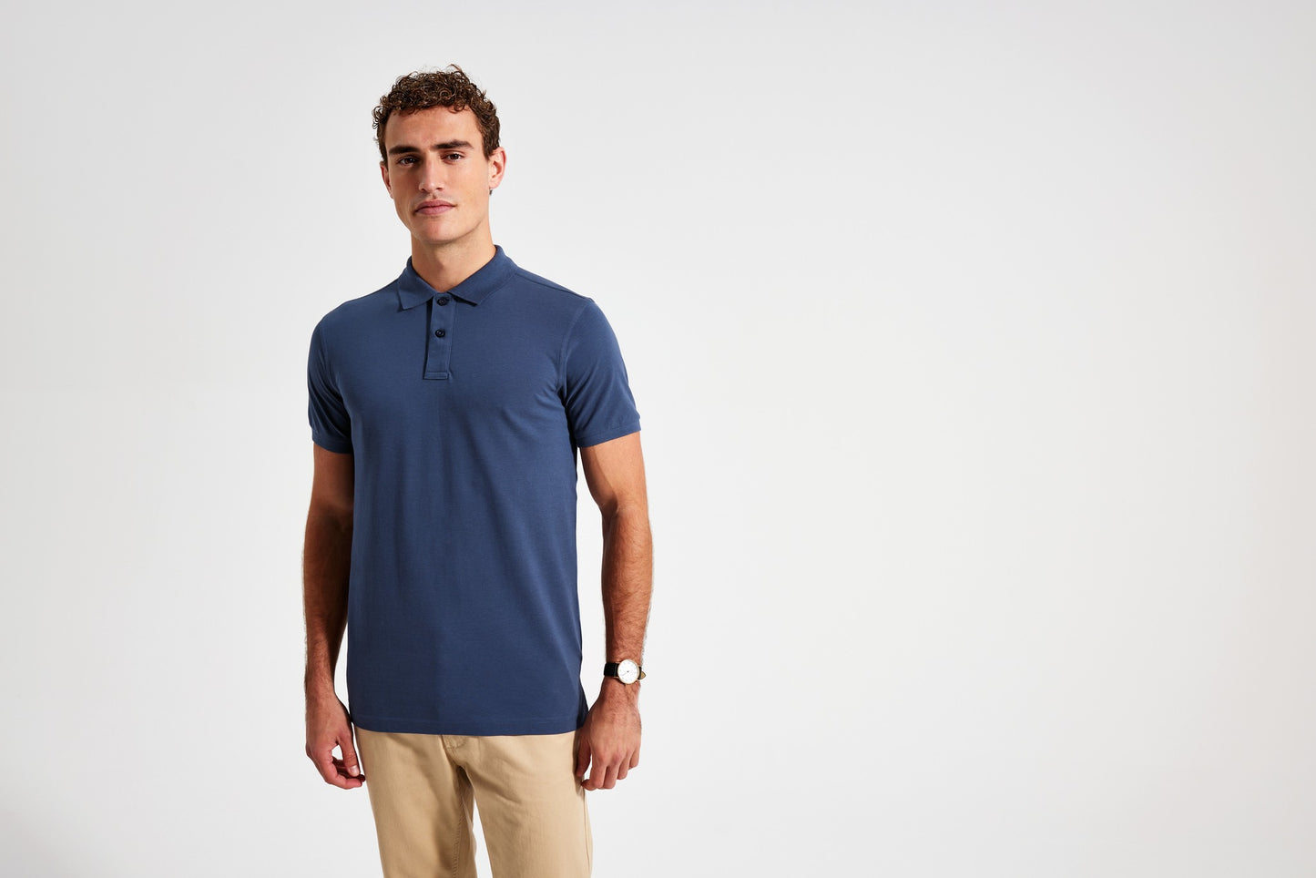 Asquith & Fox Men's Classic fit polo - Milk Chocolate