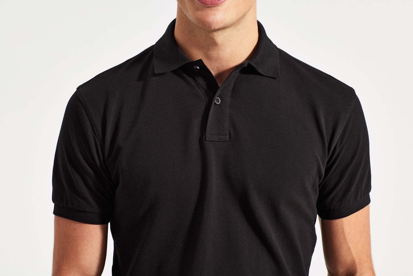 Asquith & Fox Men's Classic fit polo - Black Heather