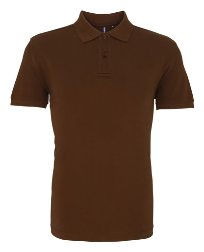 Asquith & Fox Men's Classic fit polo - Milk Chocolate