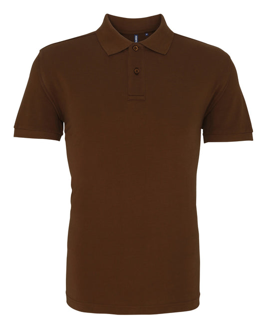 Asquith & Fox Men's Classic fit polo - Milk Chocolate