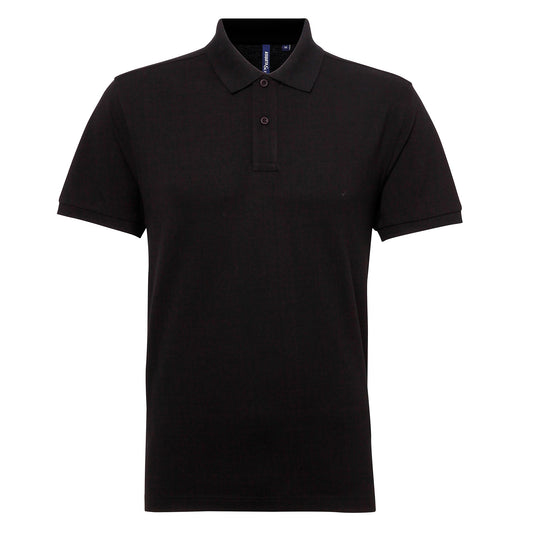 Asquith & Fox Men’s polycotton blend polo - Black