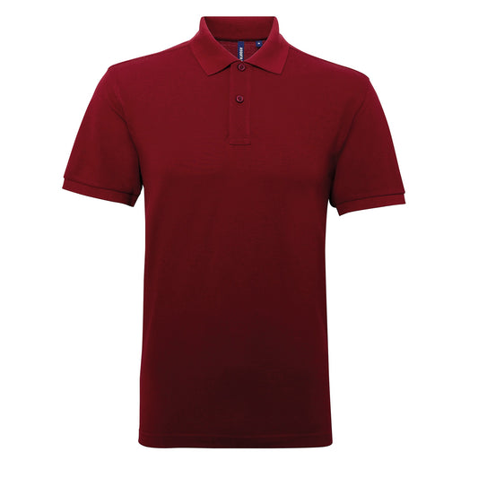 Asquith & Fox Men’s polycotton blend polo - Burgundy