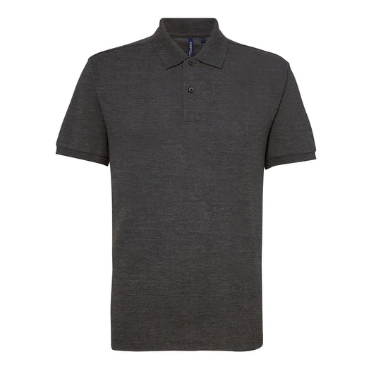 Asquith & Fox Men’s polycotton blend polo - Charcoal