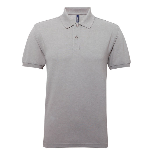 Asquith & Fox Men’s polycotton blend polo - Heather Grey