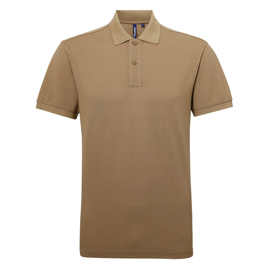 Asquith & Fox Men’s polycotton blend polo - Khaki