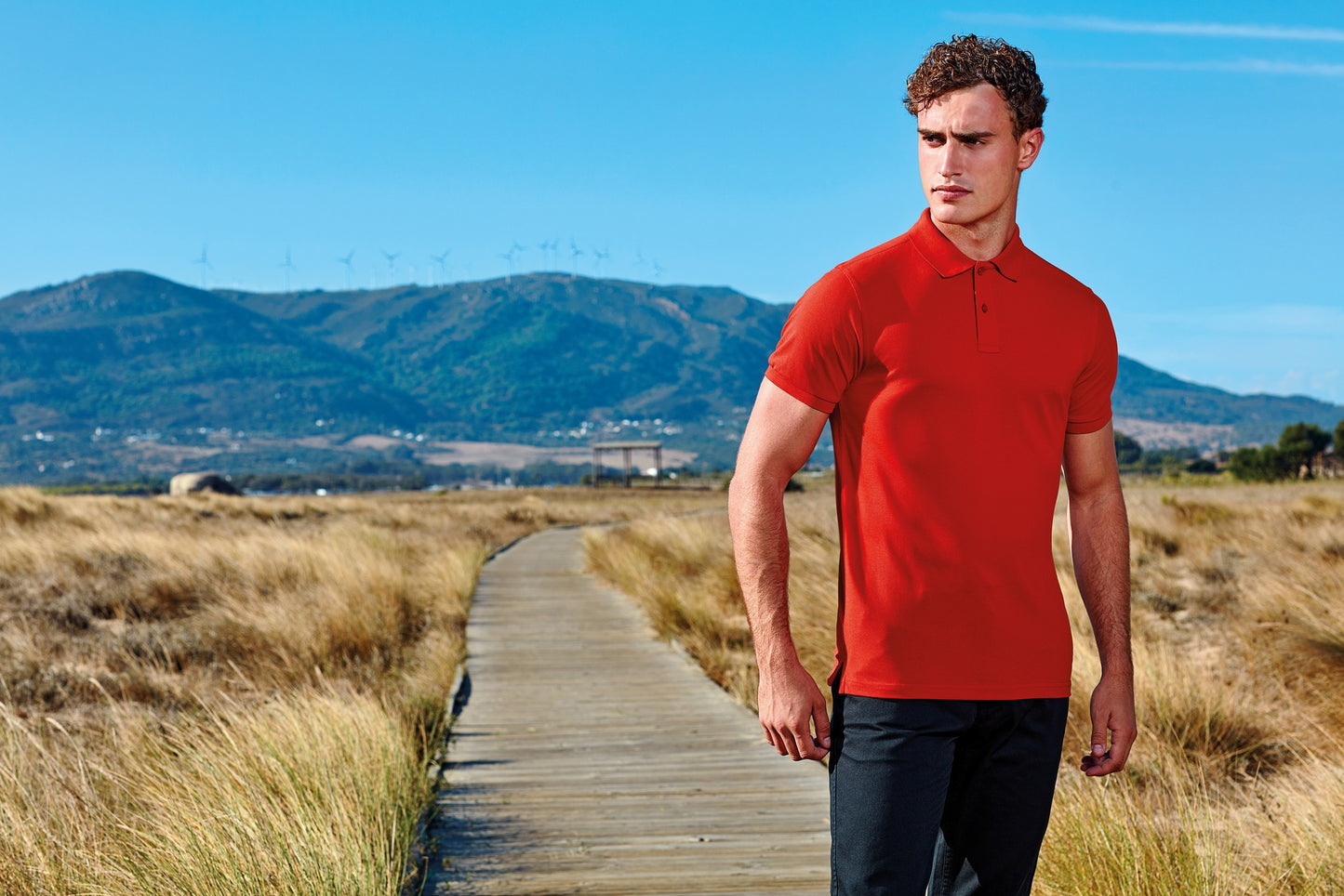 Asquith & Fox Men’s polycotton blend polo - Kelly