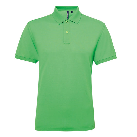 Asquith & Fox Men’s polycotton blend polo - Lime