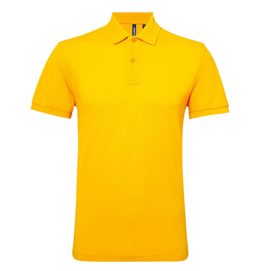 Asquith & Fox Men’s polycotton blend polo - Sunflower