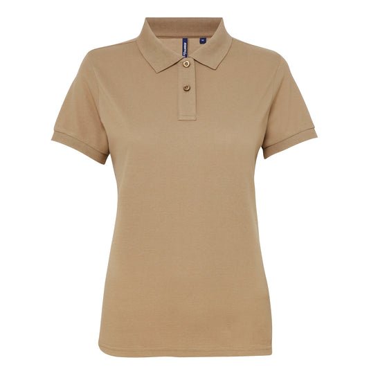 Asquith & Fox Women’s polycotton blend polo - Khaki