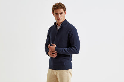 Asquith & Fox Men's cotton blend ¼ zip sweater