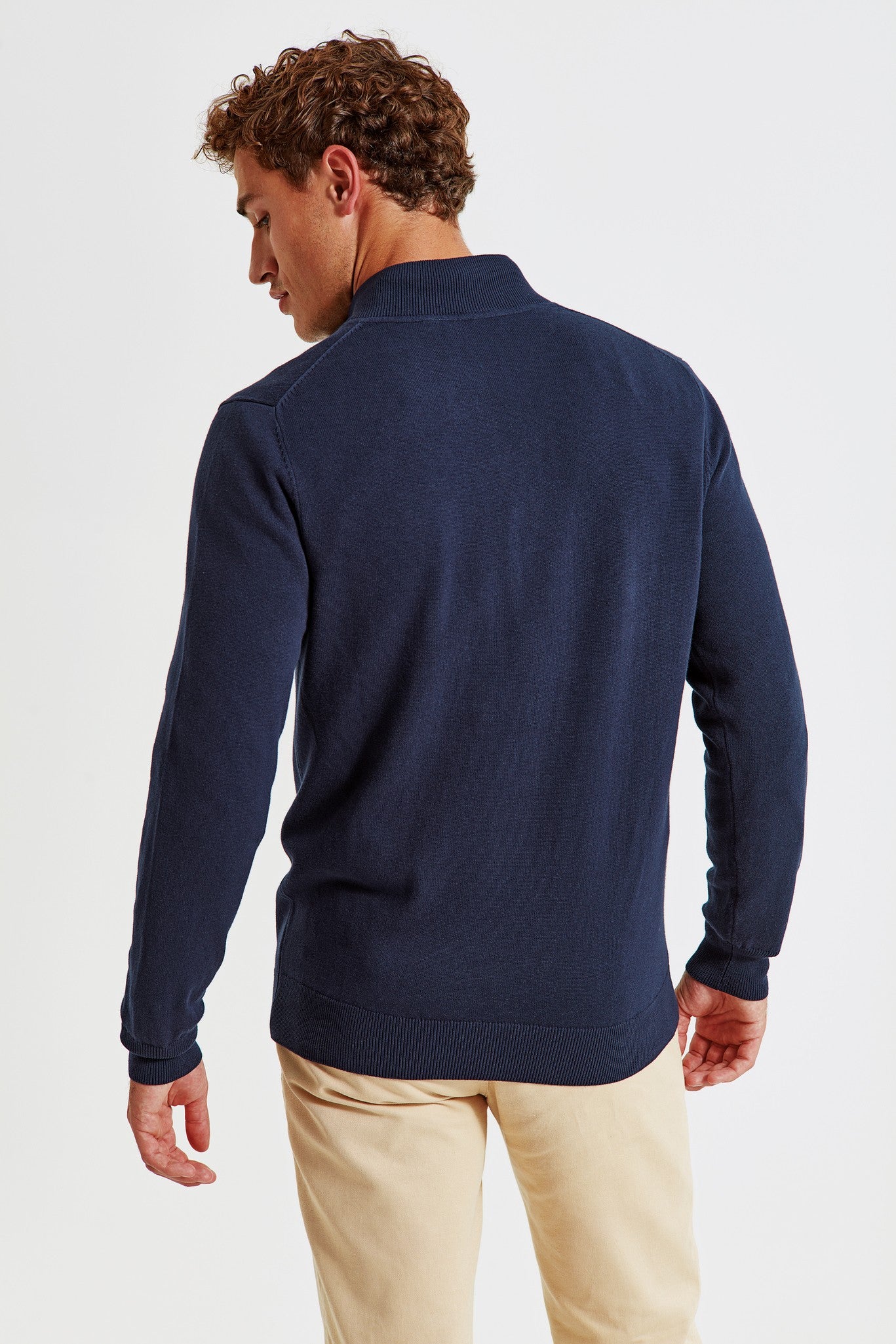 Asquith & Fox Men's cotton blend ¼ zip sweater