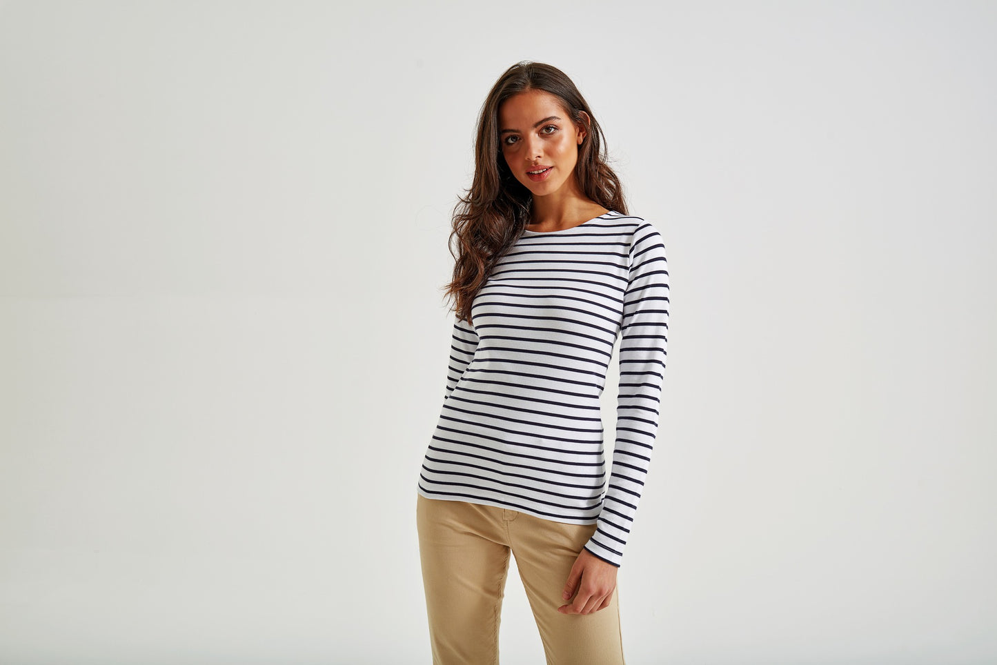 Asquith & Fox Women's Marinière coastal long sleeve tee