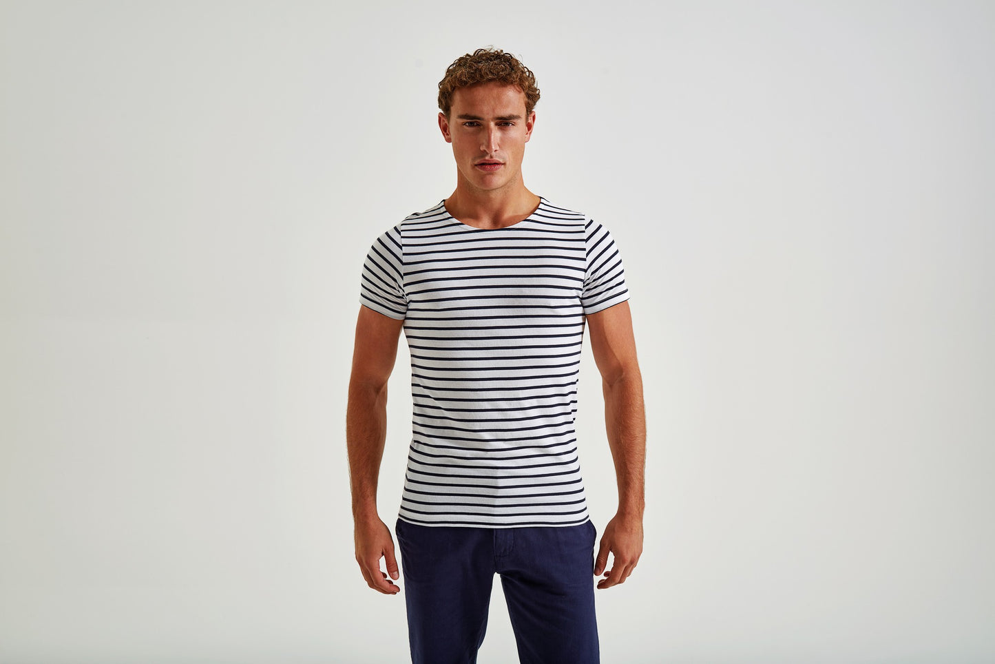 Asquith & Fox Men's Marinière coastal short sleeve tee