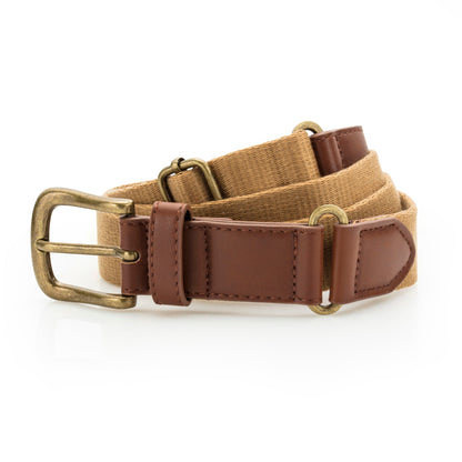 Asquith & Fox Faux leather and canvas belt