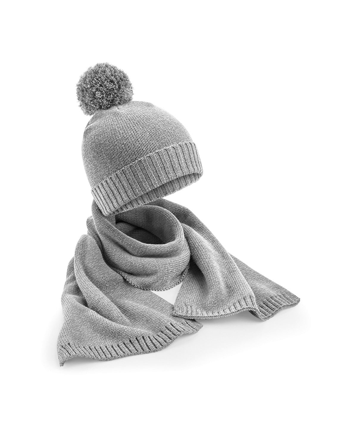 Beechfield Knitted scarf and beanie gift set