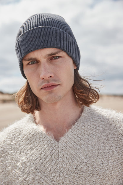 Beechfield Organic cotton engineered patch beanie