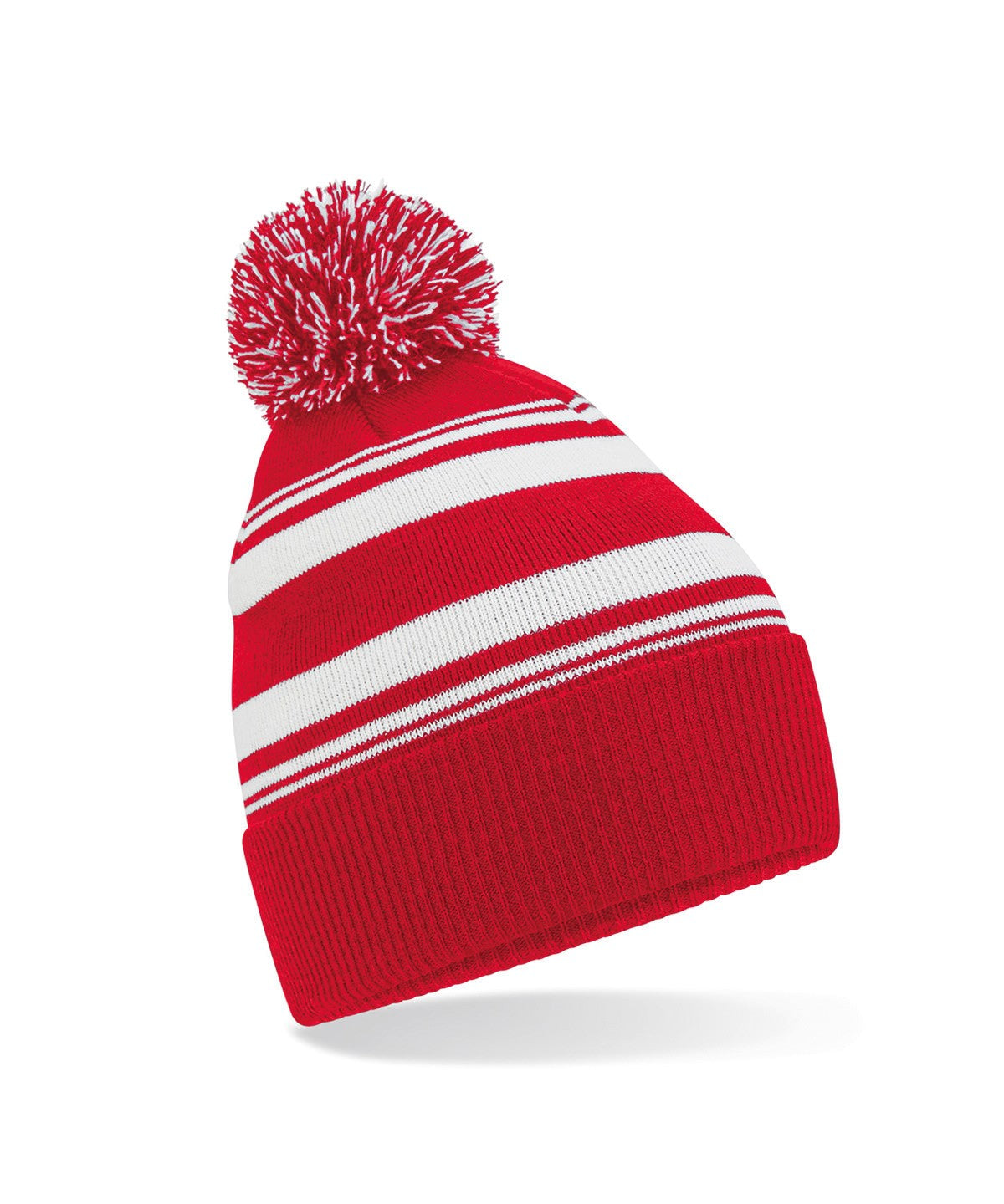 Beechfield Striped fan beanie