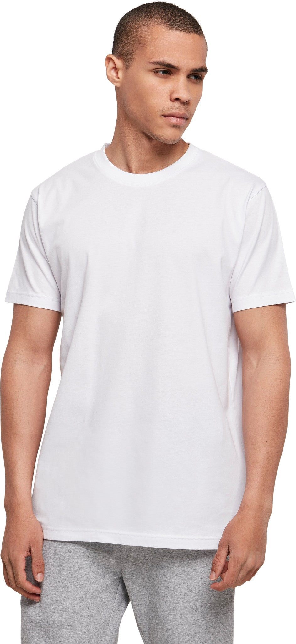 Build Your Brand Basic Basic round neck tee - White