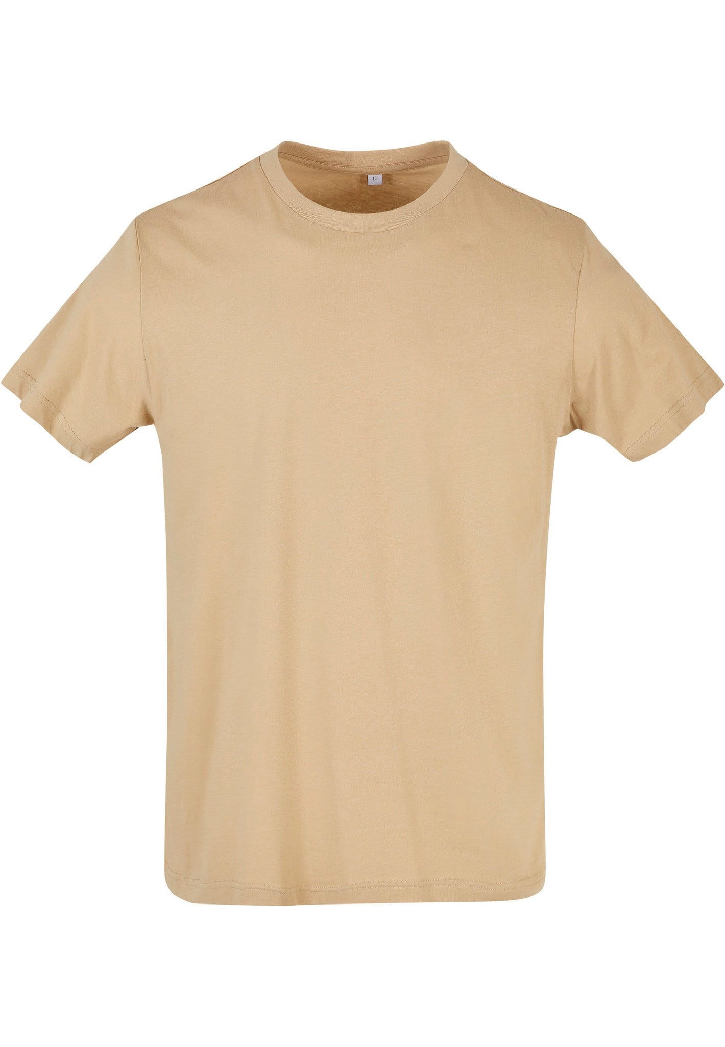 Build Your Brand Basic Basic round neck tee - Union Beige