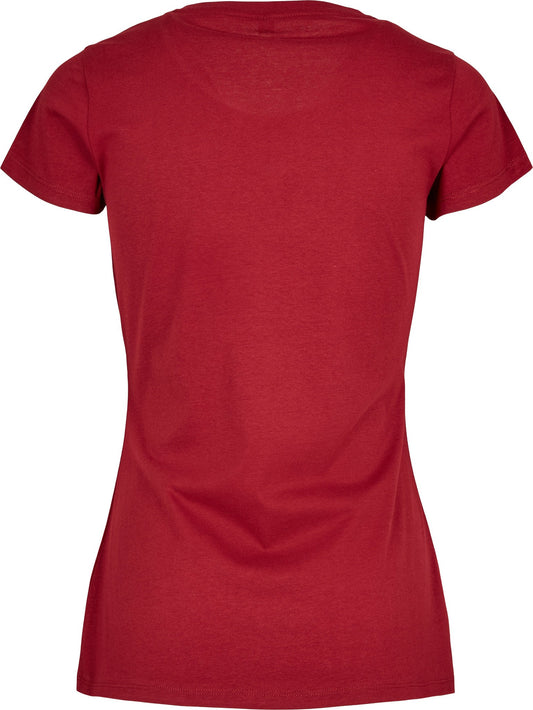 Build Your Brand Basic Women's basic tee - Burgundy