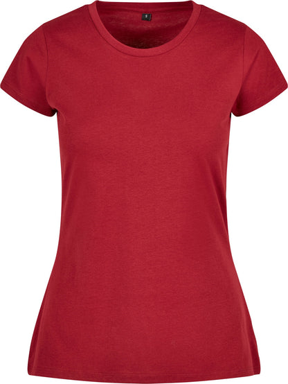 Build Your Brand Basic Women's basic tee - Burgundy