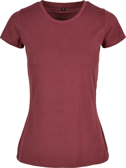 Build Your Brand Basic Women's basic tee - Burgundy