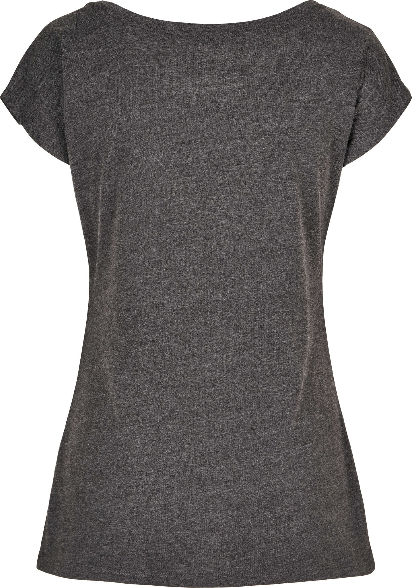 Build Your Brand Basic Women's wide neck tee - Charcoal