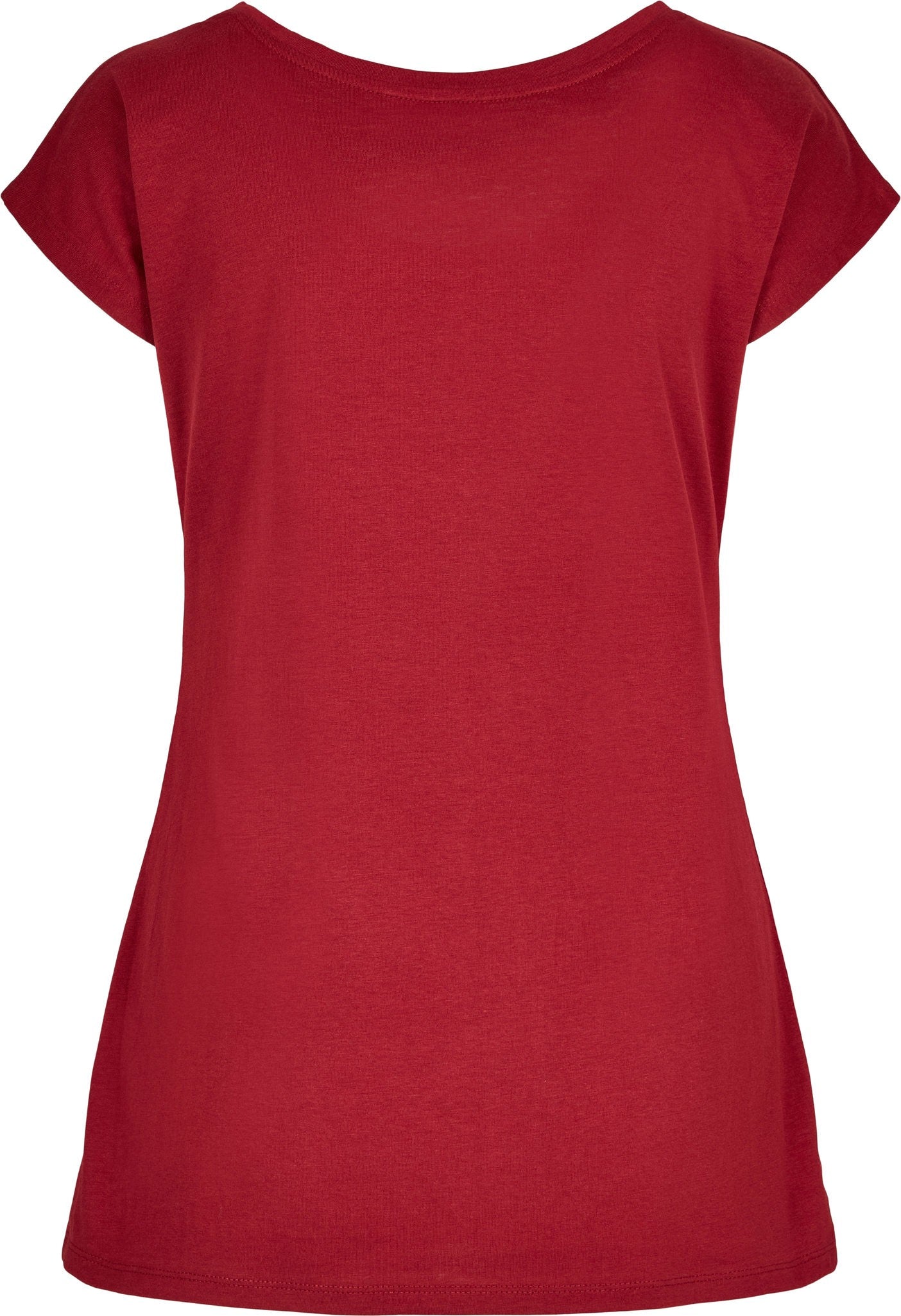 Build Your Brand Basic Women's wide neck tee - City Red