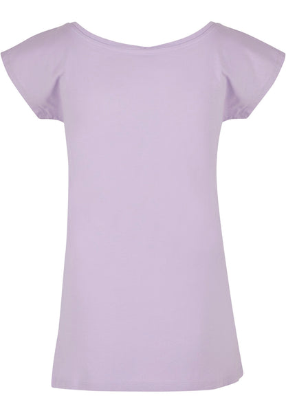 Build Your Brand Basic Women's wide neck tee - Lilac