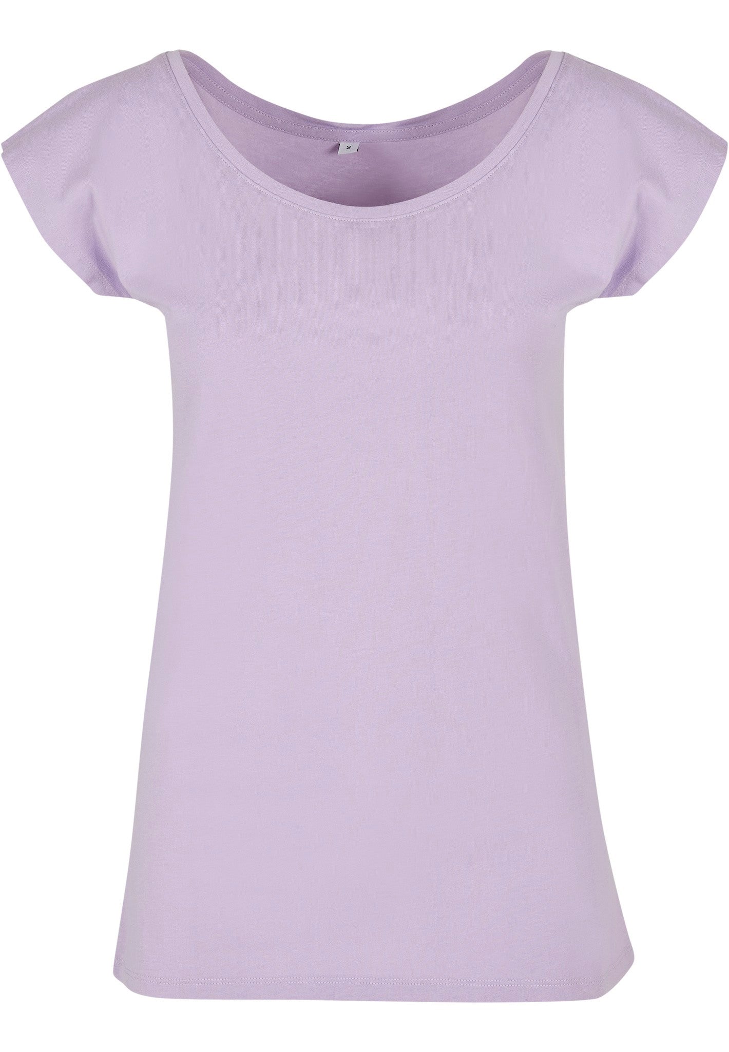 Build Your Brand Basic Women's wide neck tee - Lilac