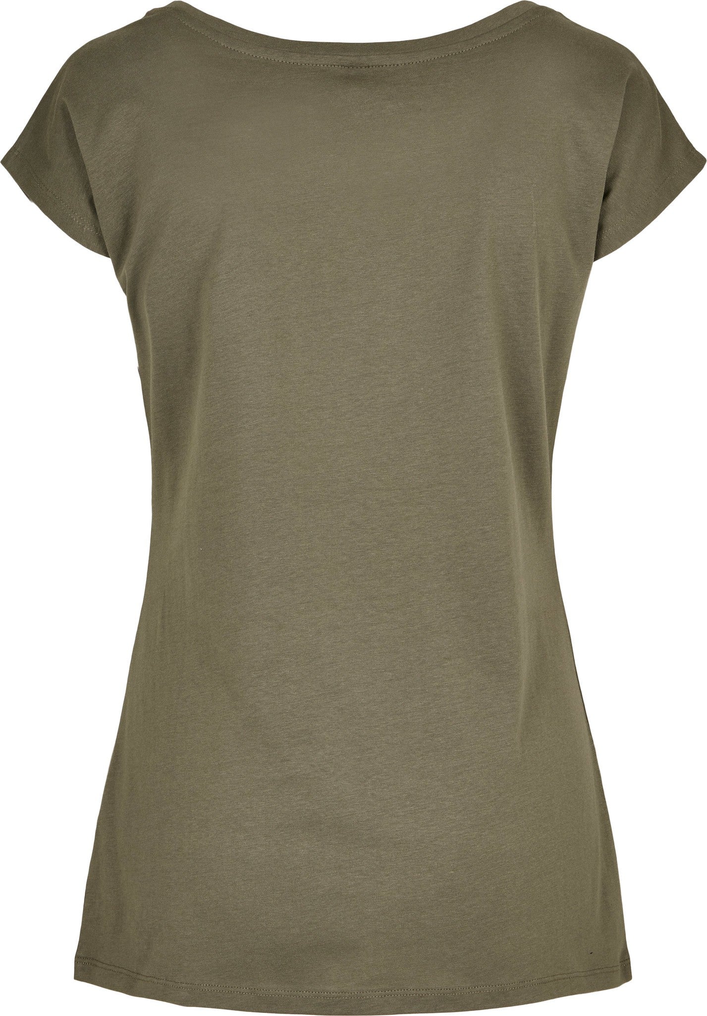 Build Your Brand Basic Women's wide neck tee - Olive