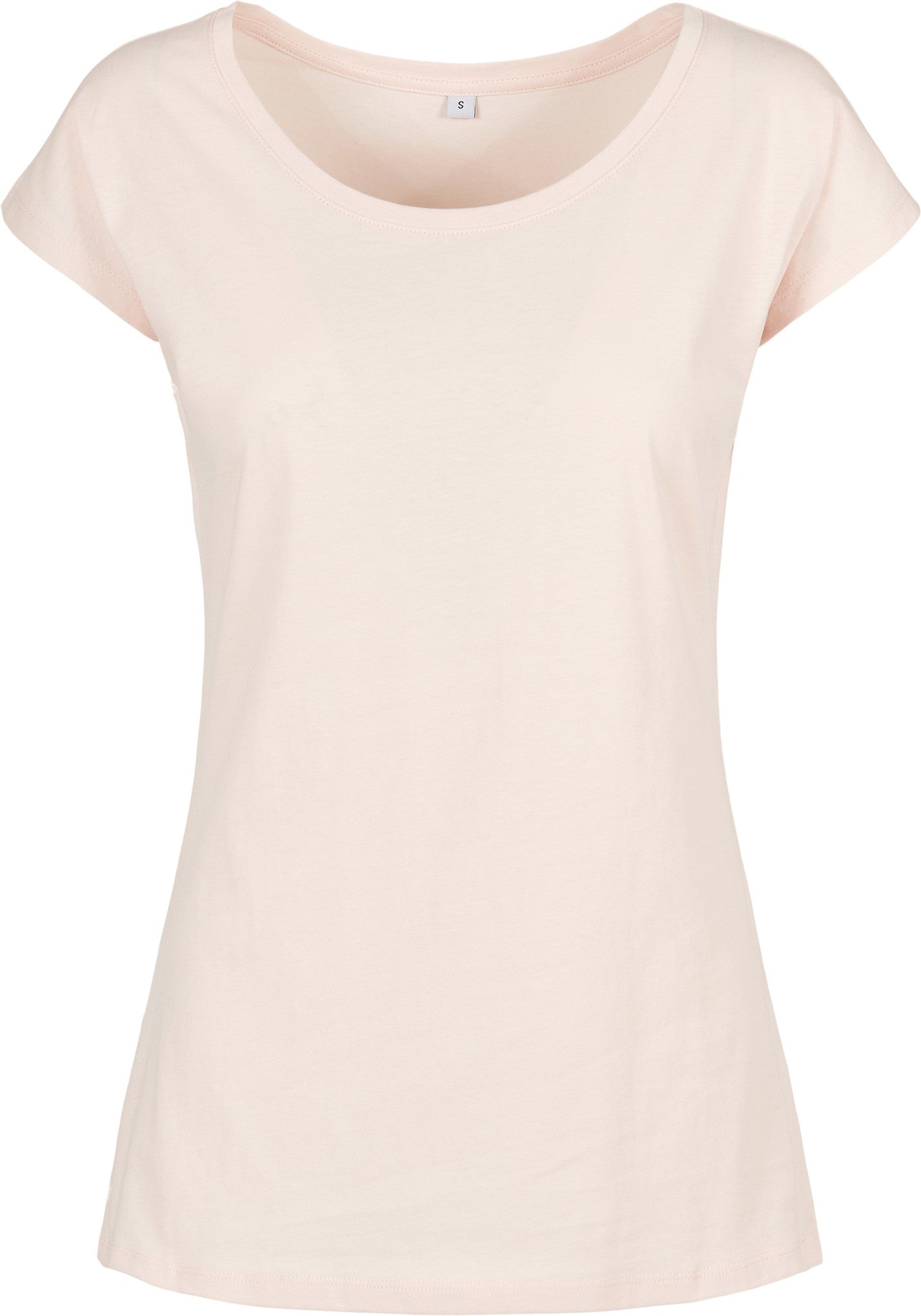 Build Your Brand Basic Women's wide neck tee - Pink