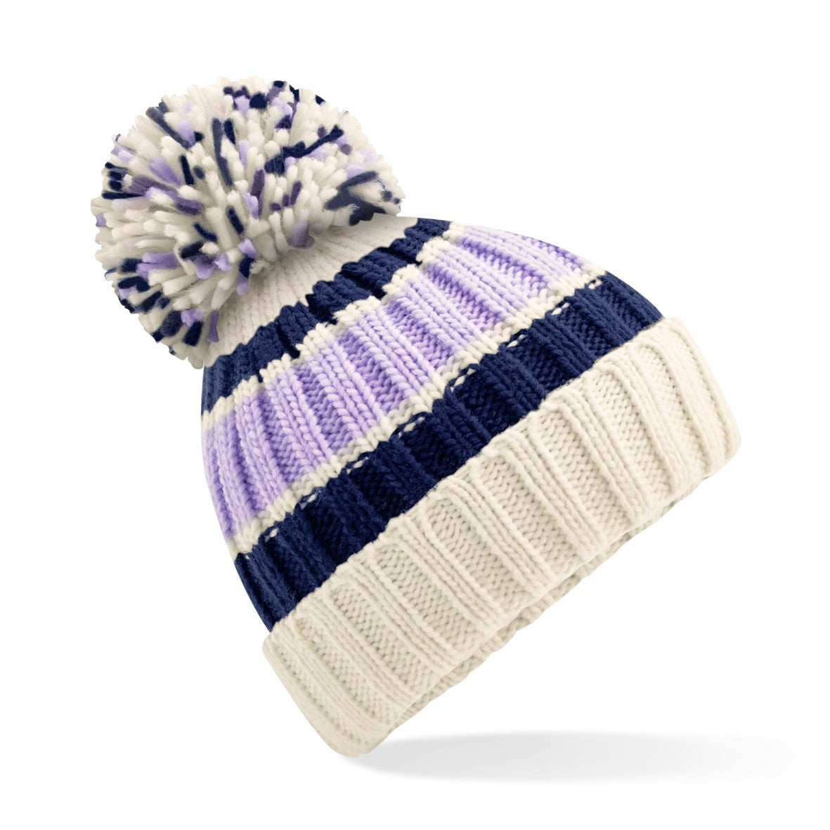 Beechfield Hygge striped beanie