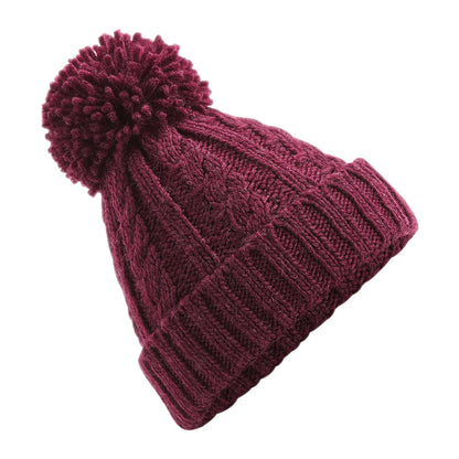 Beechfield Cable knit melange beanie