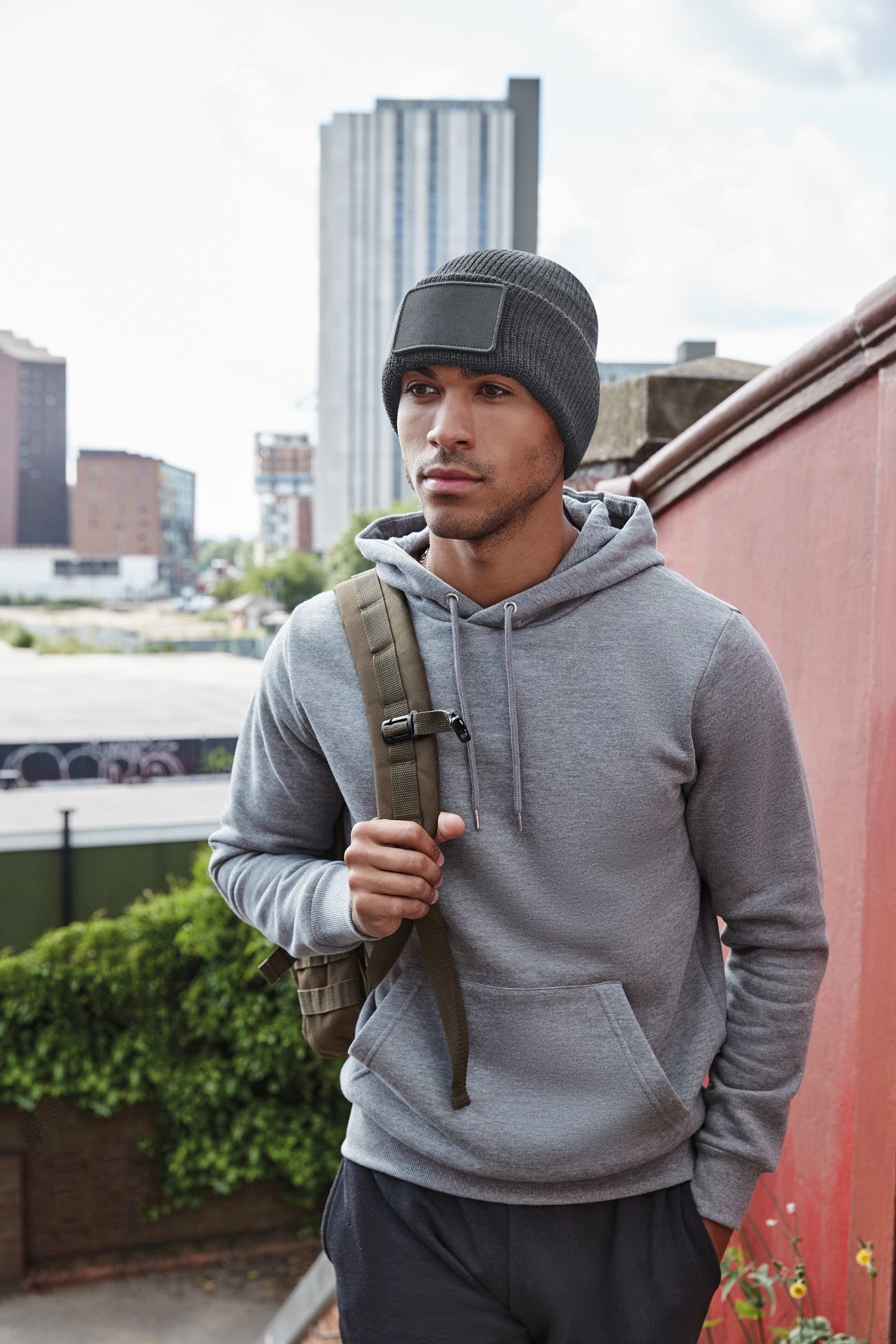 Beechfield Removable patch Thinsulate™ beanie