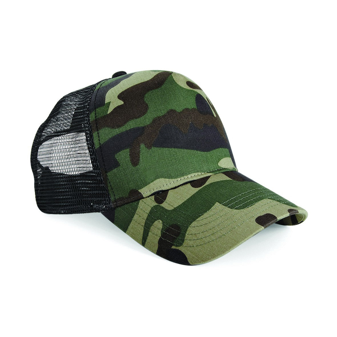 Beechfield Camo snapback trucker