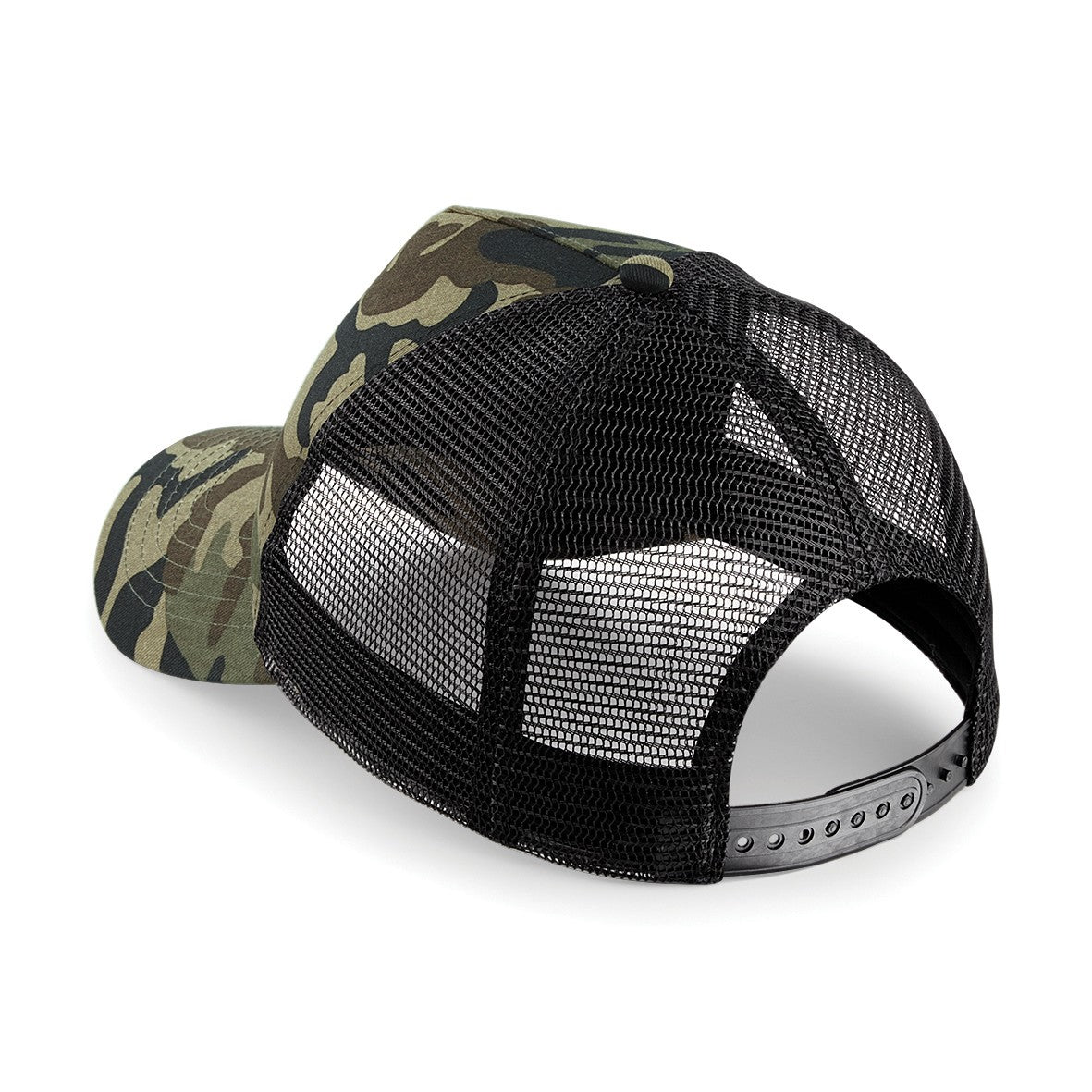 Beechfield Camo snapback trucker