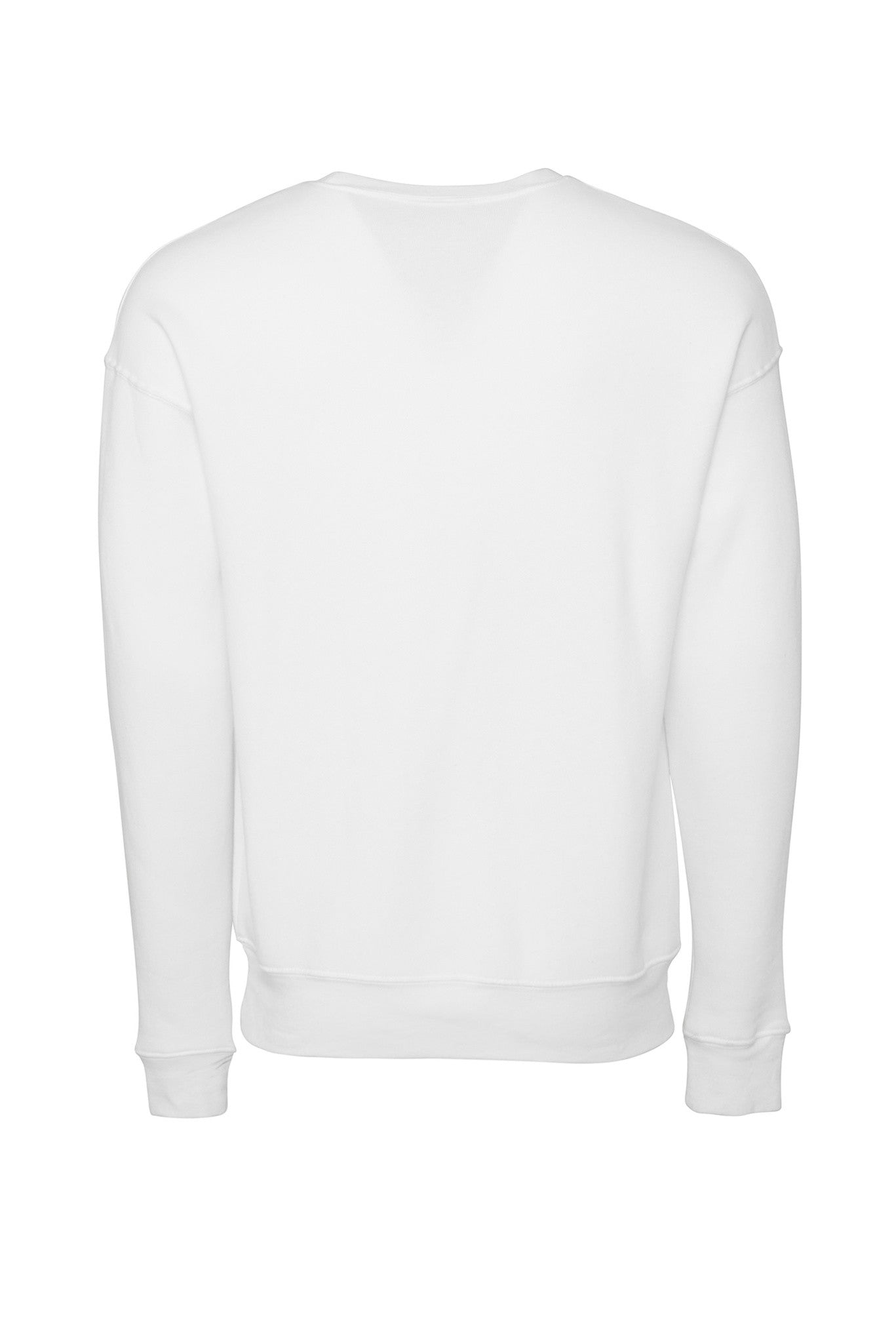 Bella Canvas Unisex drop shoulder fleece - DTG White