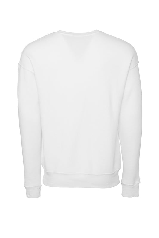 Bella Canvas Unisex drop shoulder fleece - DTG White