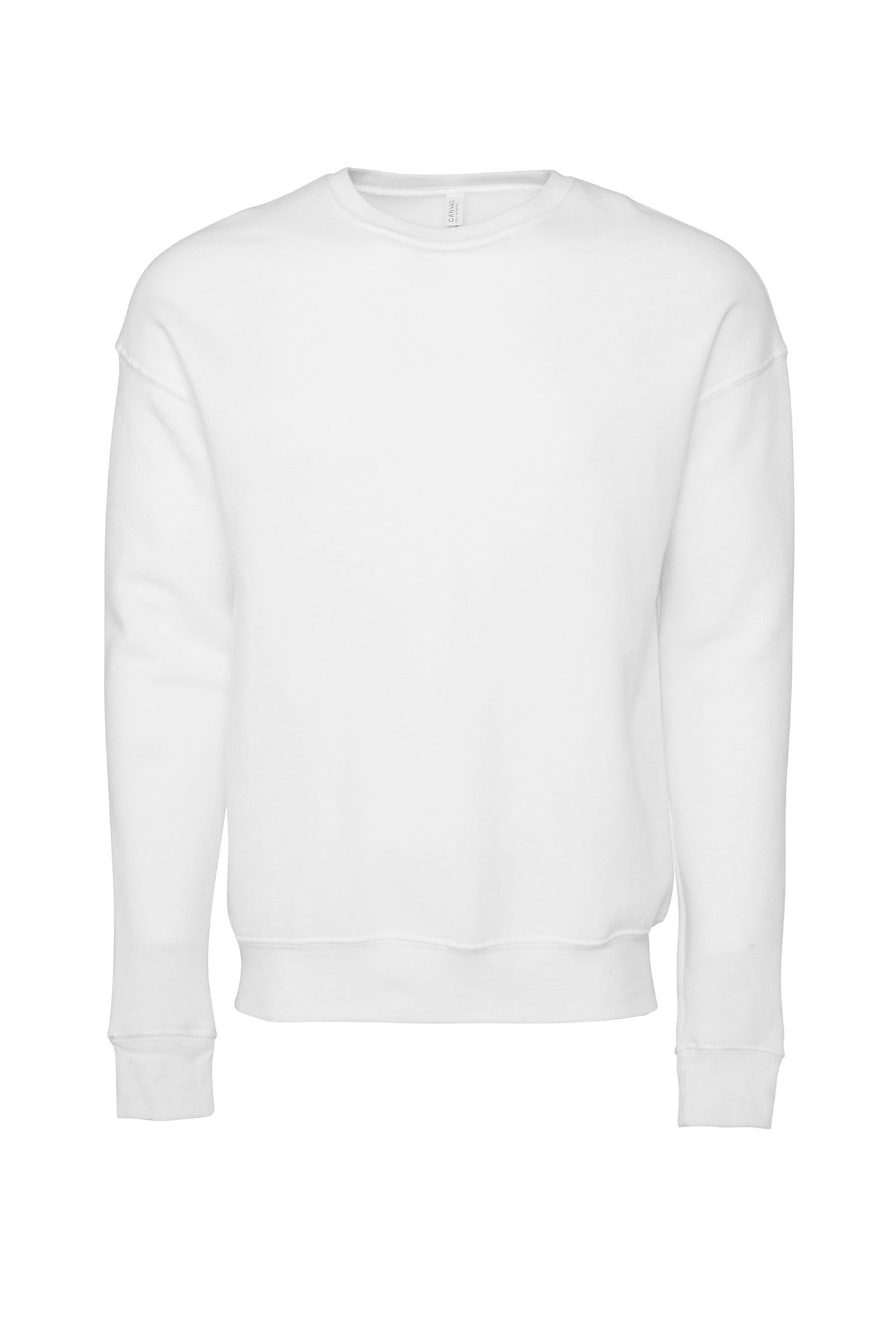 Bella Canvas Unisex drop shoulder fleece - DTG White