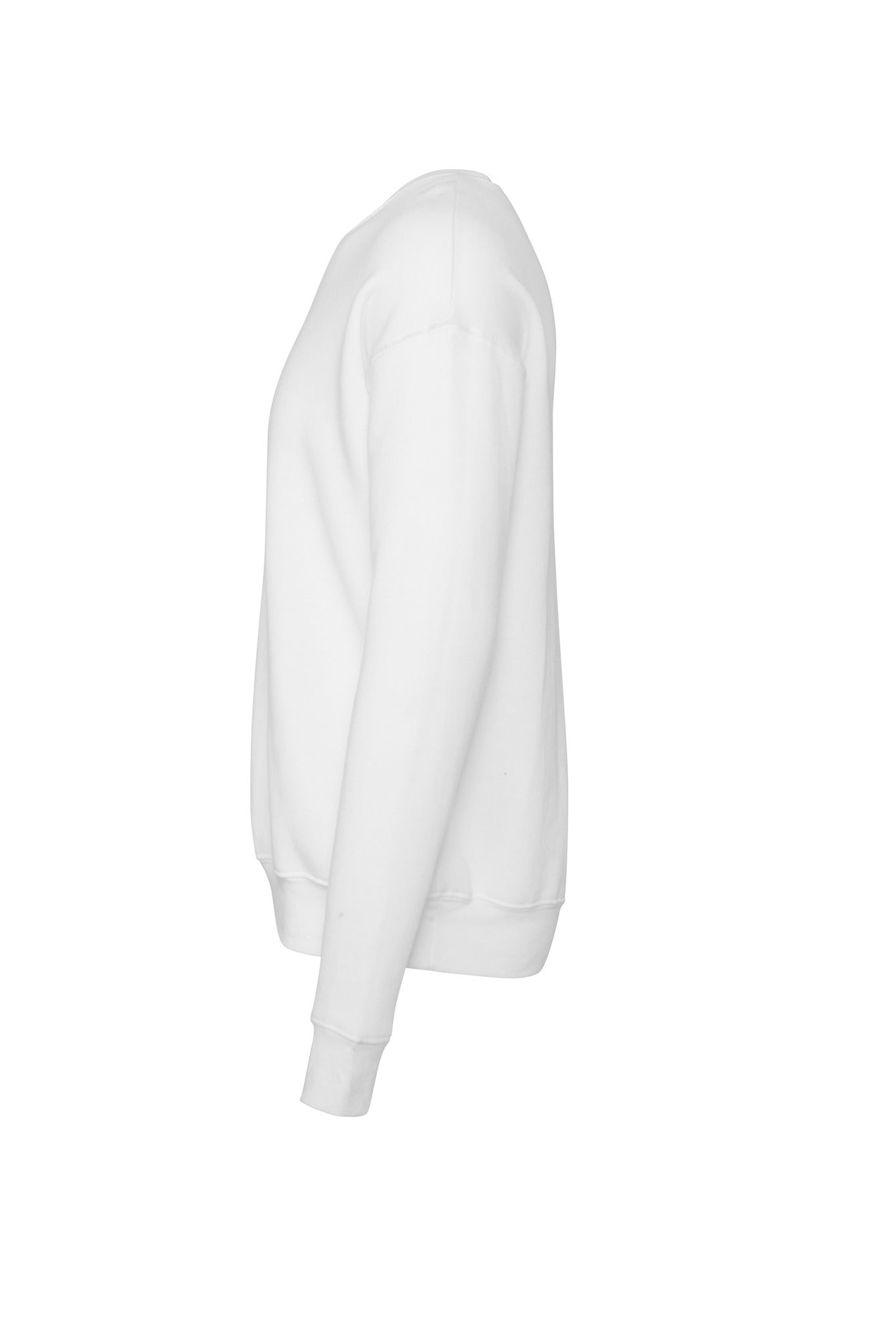 Bella Canvas Unisex drop shoulder fleece - DTG White