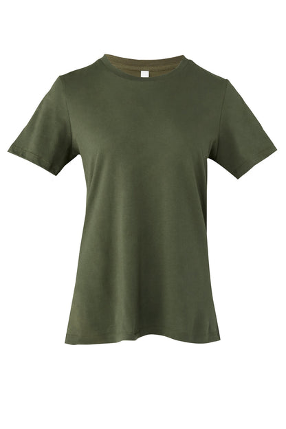 Bella Canvas Women's relaxed Jersey short sleeve tee - Military Green