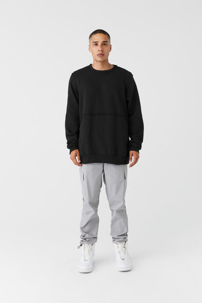 Bella Canvas Unisex raw-seam crew pullover