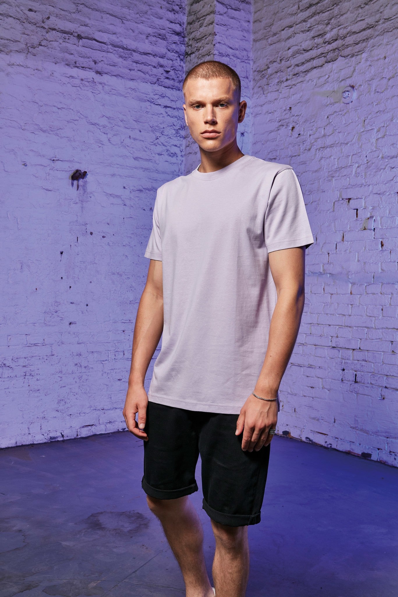 Build Your Brand T-shirt round-neck - Horizon Blue