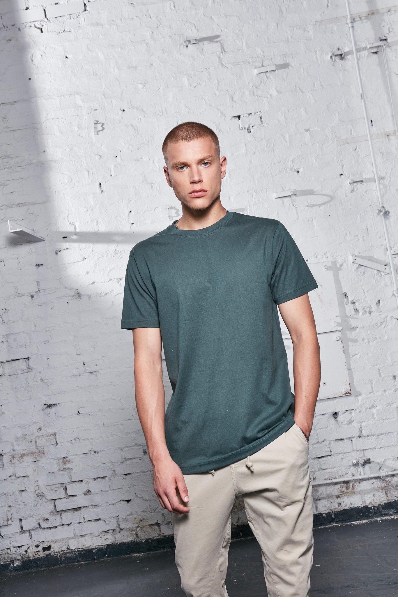 Build Your Brand T-shirt round-neck - Horizon Blue