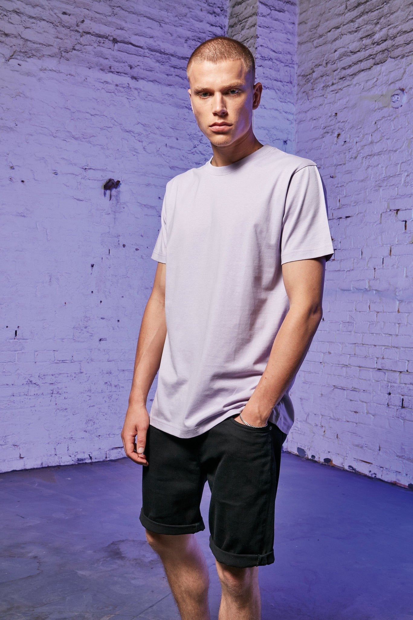 Build Your Brand T-shirt round-neck - Lilac