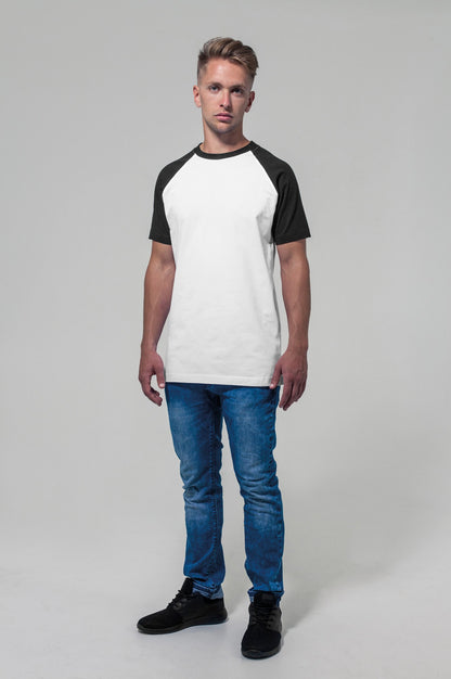 Build Your Brand Raglan contrast tee