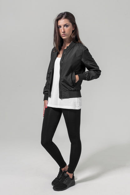 Build Your Brand Women's nylon bomber jacket